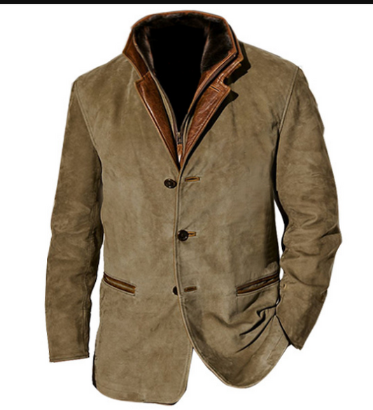 Zakenda | Costume rétro décontracté en tweed pour homme