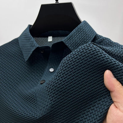 Zakenda | Andrea's Polo en soie glacée de haute qualité pour hommes loisirs manches courtes T-shirt