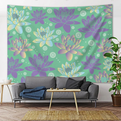 Floral Mandala Tapestry Wall Hanging for Boho Room Decor