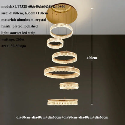 2024 Afralia™ Modern Crystal LED Chandelier for Living & Dining Room Decor