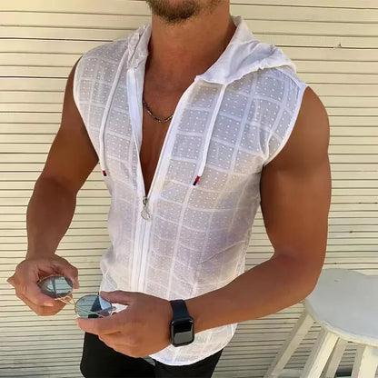 Zakenda | Chemise blanche à manches en filet