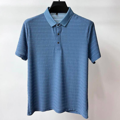 Zakenda | ABRAHAM - Polo en soie de première qualité pour homme - Confort et durabilité