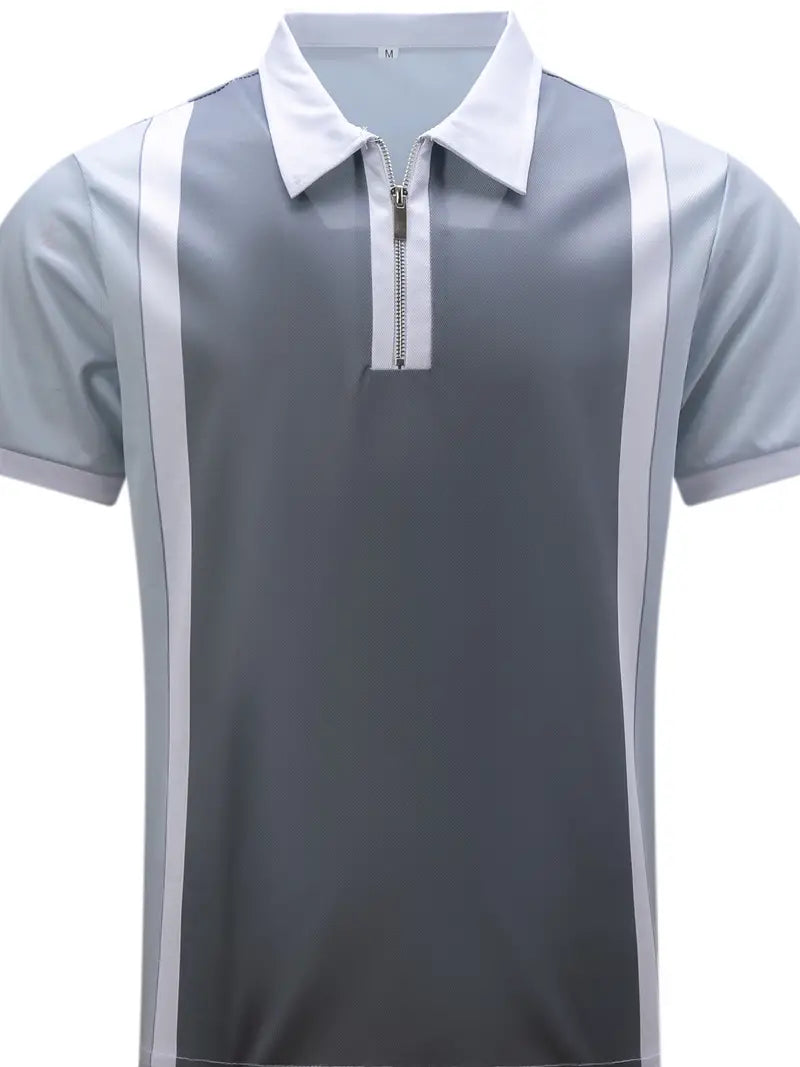 Zakenda | Daniel - haut décontracté à manches courtes avec fermeture à friction