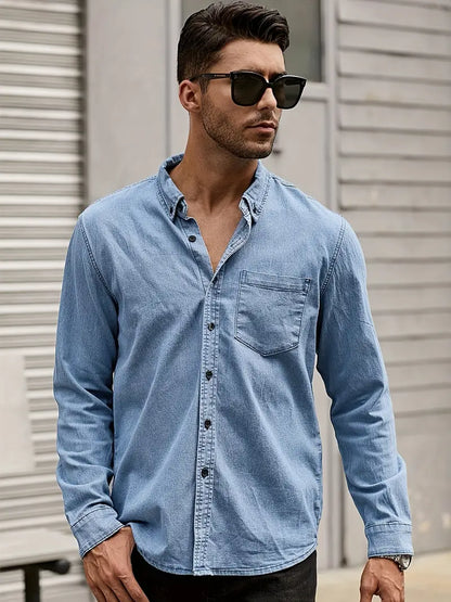 Zakenda | Alexander - chemise en jean à manches longues pour homme