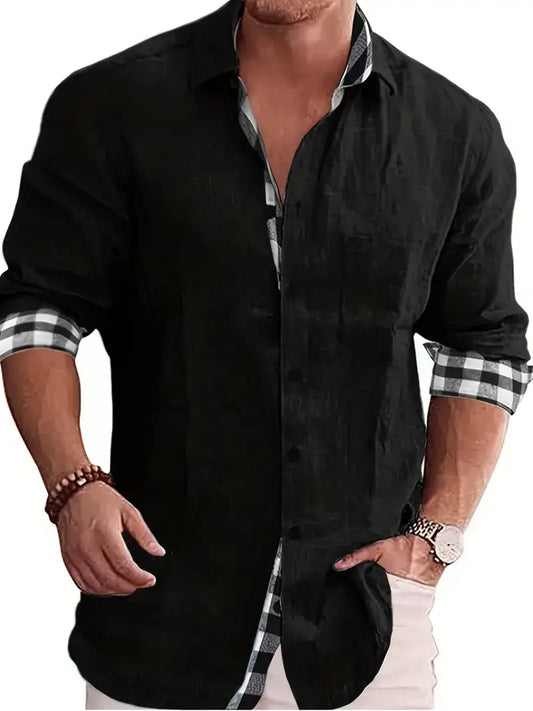 Zakenda | chemise à manches longues à carreaux pour hommes