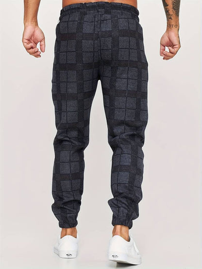 Zakenda | Alexander - pantalons de sport avec imprimé à carreaux pour hommes