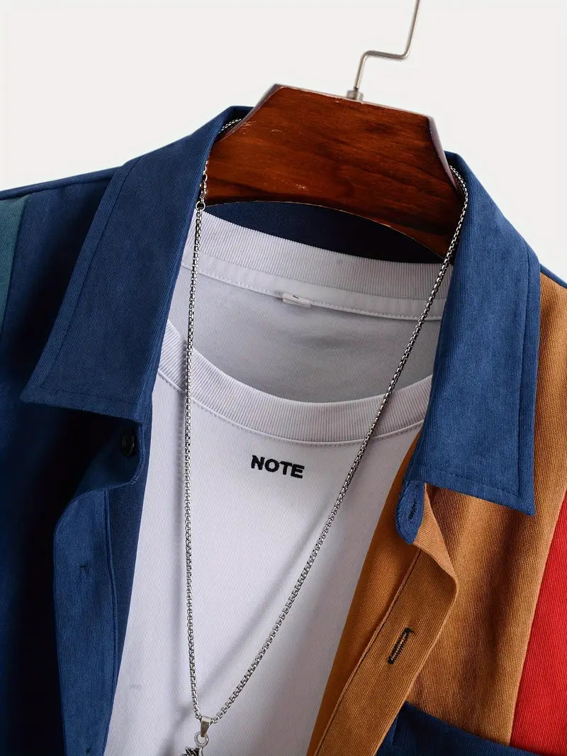 Zakenda | chemise à revers colorée pour homme
