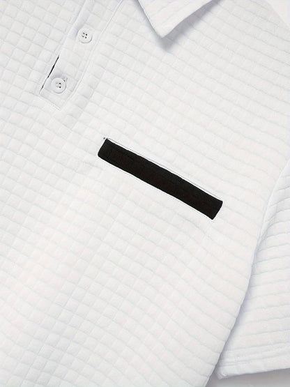 Zakenda | Daniel - chemise à manches courtes en gaufrette pour hommes