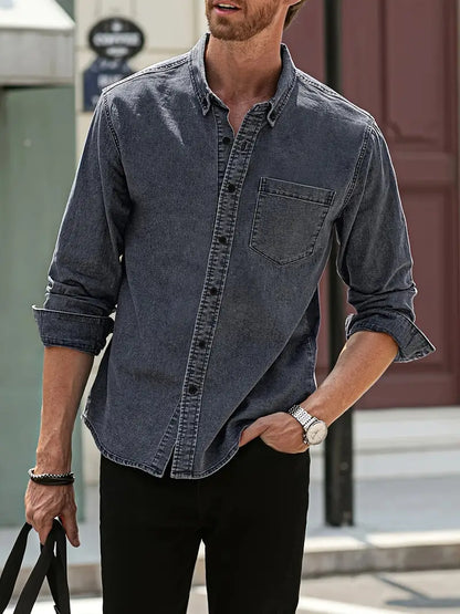 Zakenda | Alexander - chemise en jean à manches longues pour homme