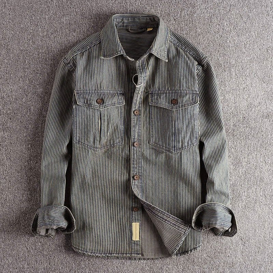 Zakenda | Clark Chemise en denim rayé