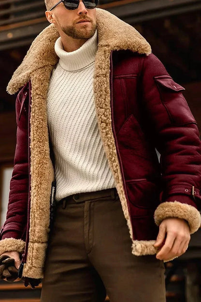 Zakenda | Hommes camel élégant blouson en cuir volant