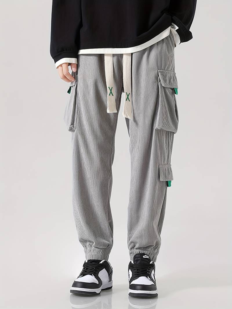 Zakenda | Christopher - pantalon cargo décontracté et structuré avec plusieurs poches pour hommes