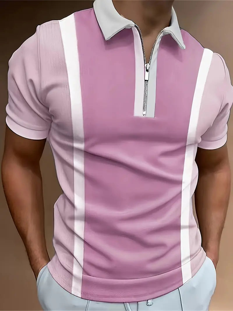 Zakenda | Daniel - haut décontracté à manches courtes avec fermeture à friction