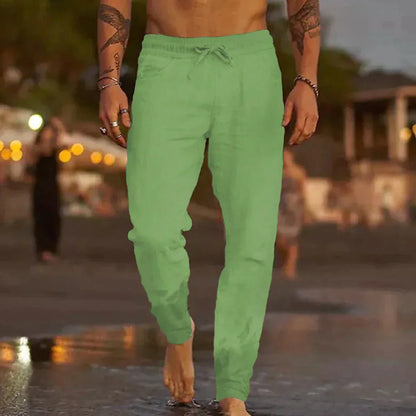 Zakenda | pantalons décontractés en lin pour hommes