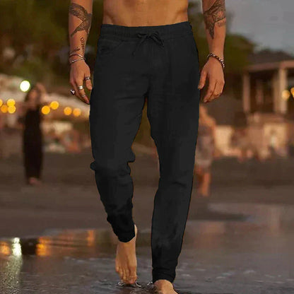 Zakenda | pantalons décontractés en lin pour hommes