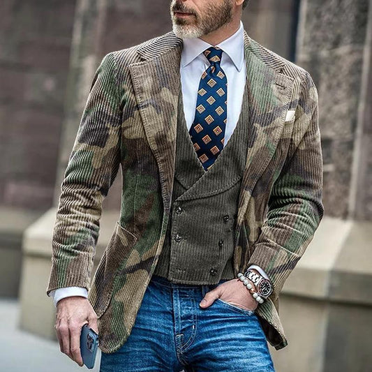 Zakenda | Blazer camouflage vintage pour homme
