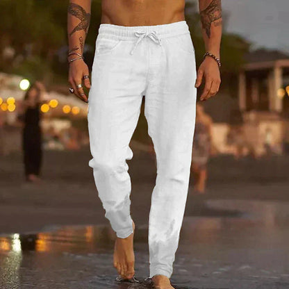 Zakenda | pantalons décontractés en lin pour hommes