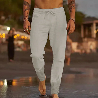 Zakenda | pantalons décontractés en lin pour hommes