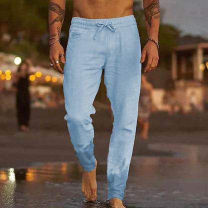 Zakenda | pantalons décontractés en lin pour hommes