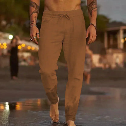 Zakenda | pantalons décontractés en lin pour hommes
